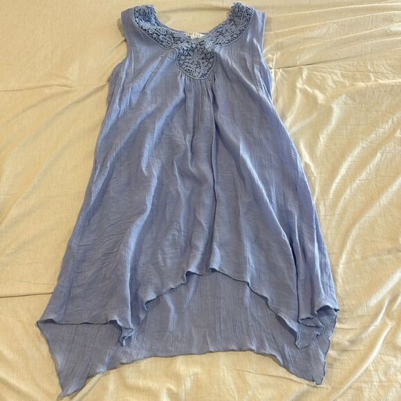 Spense Longline Crochet Sleeveless Blouse – Periwinkle, Size S - Picture 1 of 2